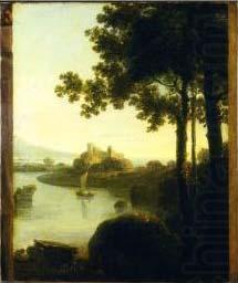 River Scene with Castle,, Richard Wilson